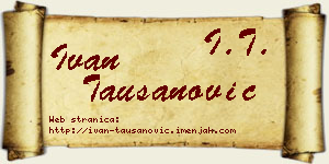 Ivan Taušanović vizit kartica